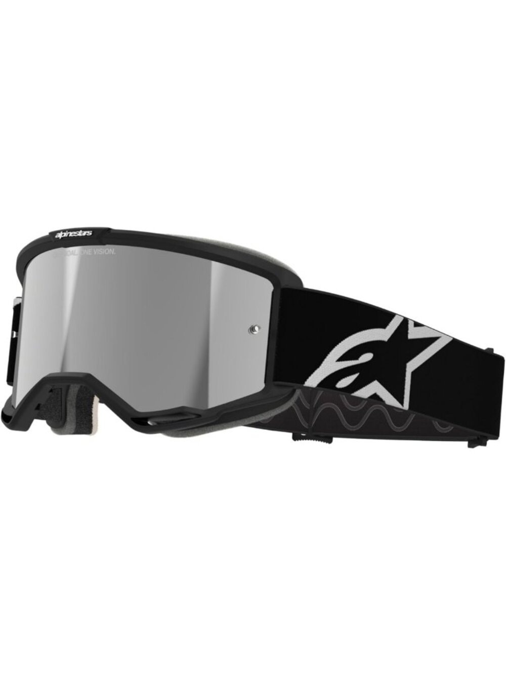 Alpinestars Vision 5 MX ATV MTB Off Road Goggle (Black - Mirror Silver Lens)